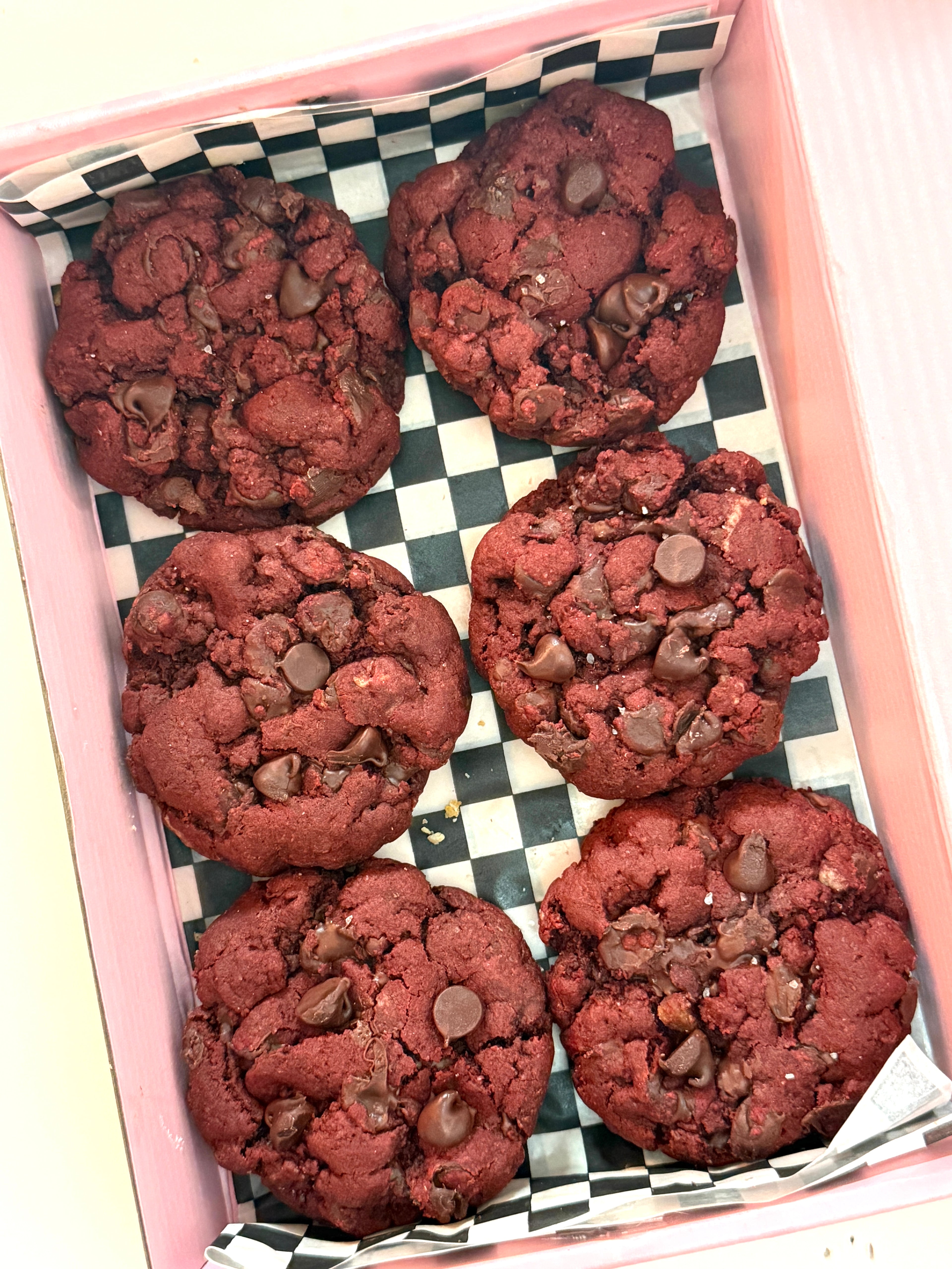 Red Velvet Chocolate Chip Cookies